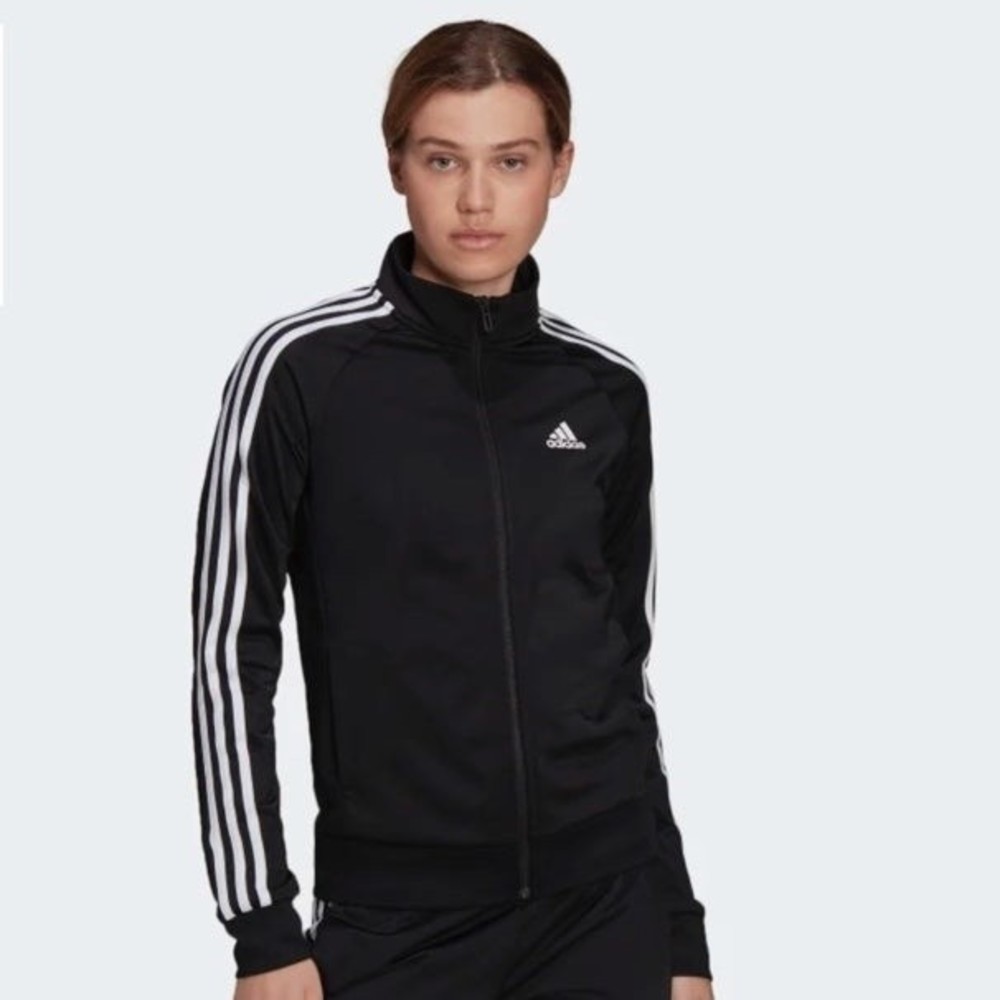 NEW ADIDAS TRACK JACKET PRIMEGREEN ESSENTIALS WARM-UP SLIM 3-STRIPES